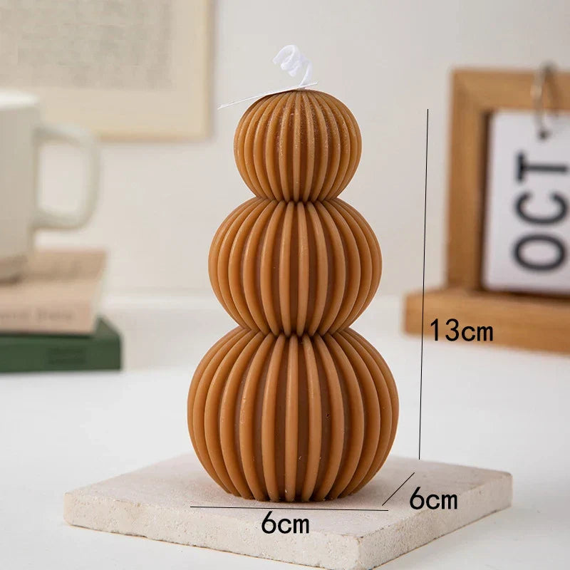 VagueÉclat - Candela Profumata Design Geometrico con Motivo a Onde