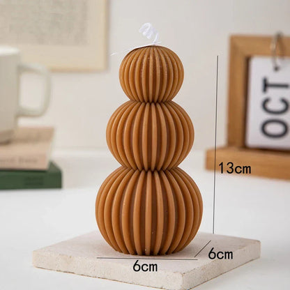 VagueÉclat - Candela Profumata Design Geometrico con Motivo a Onde