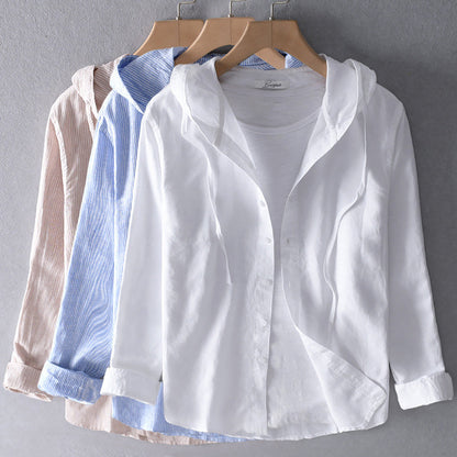 Blusa leggera da donna con cappuccio in cotone – Leggera, Elegante e Perfetta per la vita quotidiana
