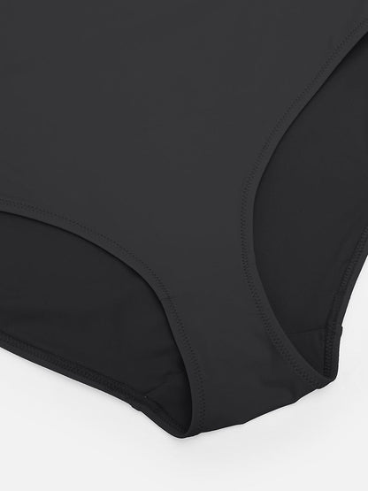 Costume da bagno modellante a bandeau con scollatura a V e spalline – Elegante costume da bagno modellante per donne