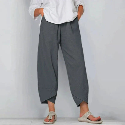 Pantaloni harem casual con gamba ampia per donne – Pantaloni comodi per il tempo libero in moderno stile oversize