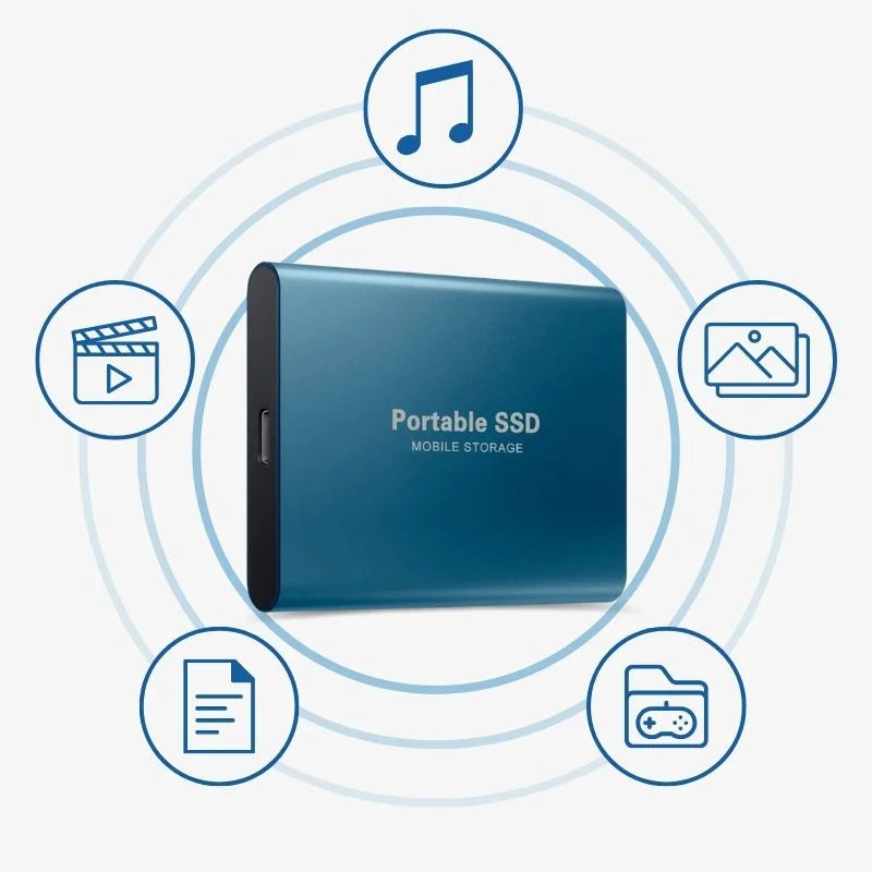 SSD Esterno Ultra Sottile con USB-C – Memoria Portatile Veloce per Laptop, PC e Smartphone