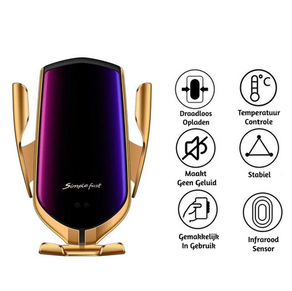 Gripora - PREMIUM - Supporto per smartphone automatico | Caricabatterie wireless