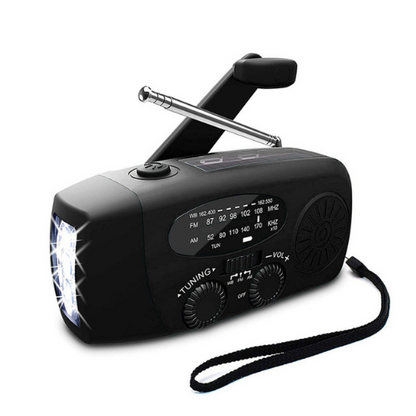 Vivacis - Radio di emergenza autosufficiente – Manovella, Solare, Torcia & Powerbank – Radio FM/AM, Indispensabile per Catastrofi e Emergenze