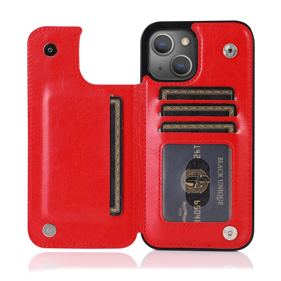 Magnoria - Borsa in pelle di lusso per smartphone con scomparti per carte, area foto e chiusura magnetica