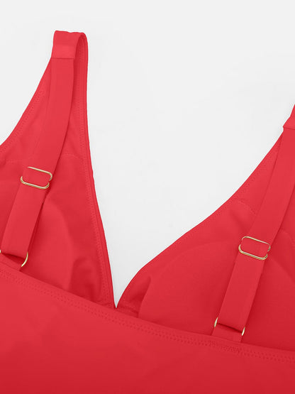 Costume da bagno modellante con dettaglio ad anello – Controllo della pancia e spalline regolabili per donne