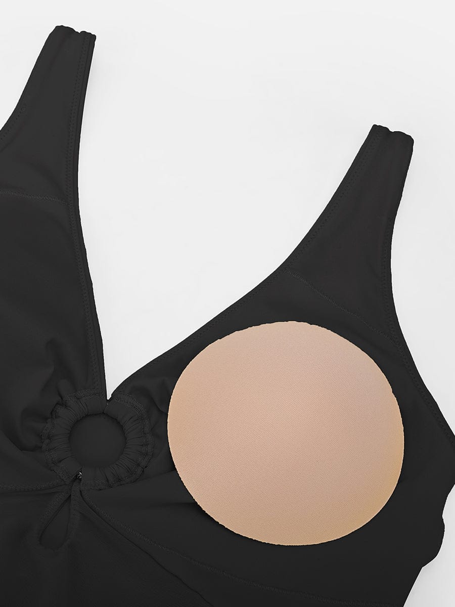 Costume da bagno modellante con dettaglio ad anello – Controllo della pancia e spalline regolabili per donne