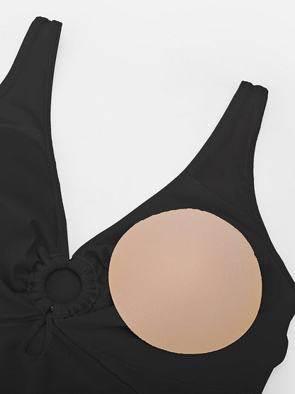 Costume da bagno modellante con dettaglio ad anello – Controllo della pancia e spalline regolabili per donne