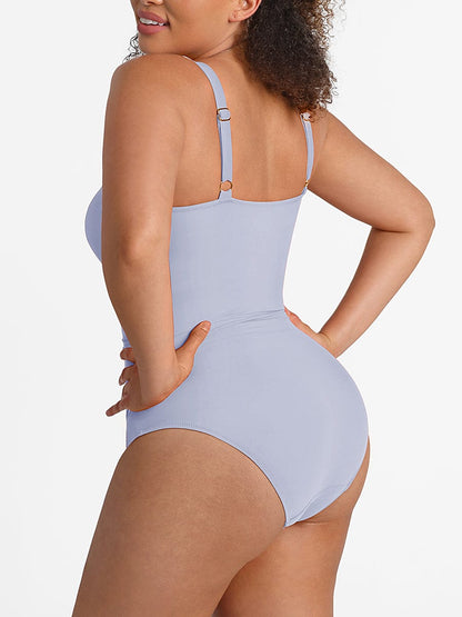 Costume da bagno modellante con dettaglio ad anello – Controllo della pancia e spalline regolabili per donne