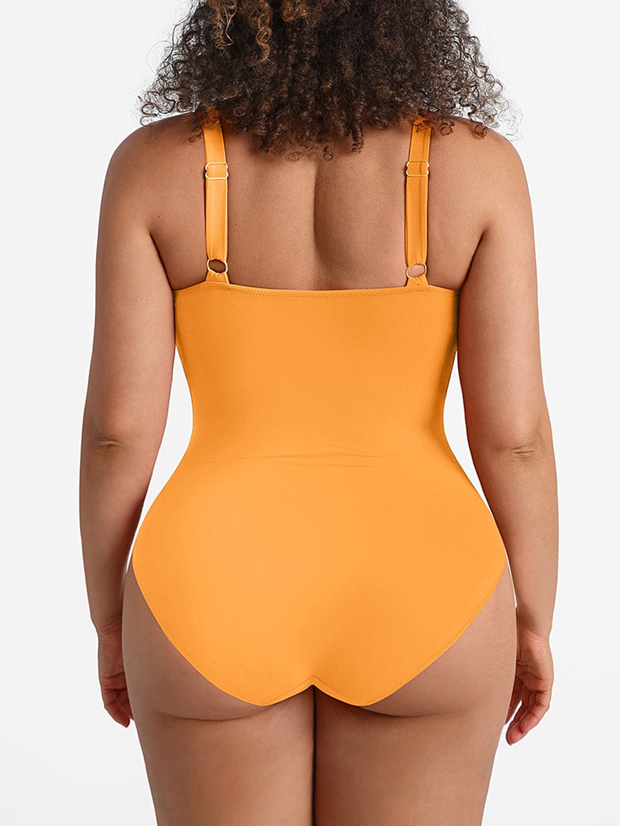 Costume da bagno modellante con dettaglio ad anello – Controllo della pancia e spalline regolabili per donne