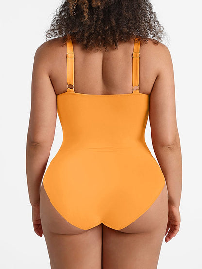 Costume da bagno modellante con dettaglio ad anello – Controllo della pancia e spalline regolabili per donne