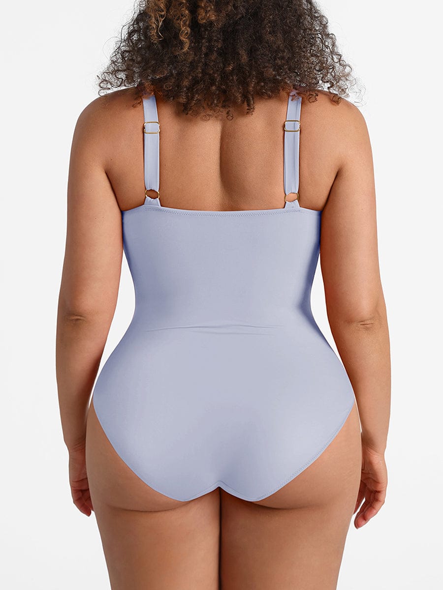 Costume da bagno modellante con dettaglio ad anello – Controllo della pancia e spalline regolabili per donne