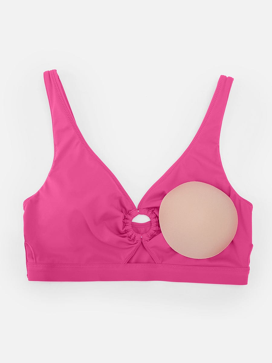 Set Bikini Modellante con Vita Alta e Ruches – Elegante Set di Costumi da Bagno Push-Up per Donne