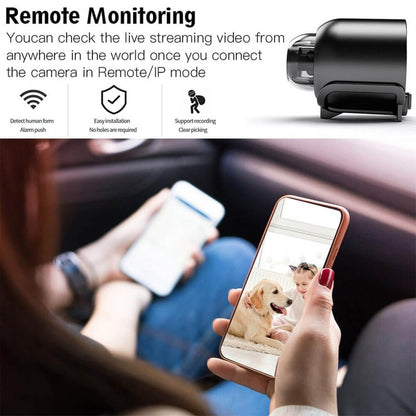 MiniVigi - Mini-Camera Wi-Fi impermeabile 1080P con visione notturna a 160°