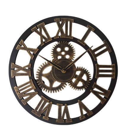 Retrovia - Orologio da parete in stile retro-industriale | Orologio elegante | Industriale / Moderno