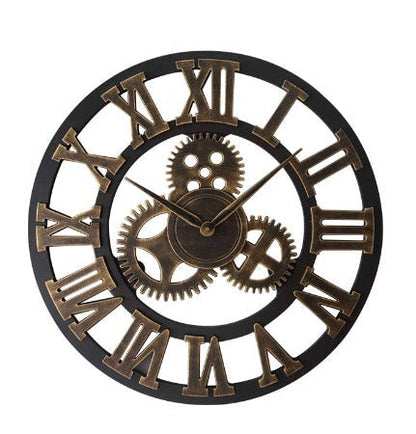 Retrovia - Orologio da parete in stile retro-industriale | Orologio elegante | Industriale / Moderno