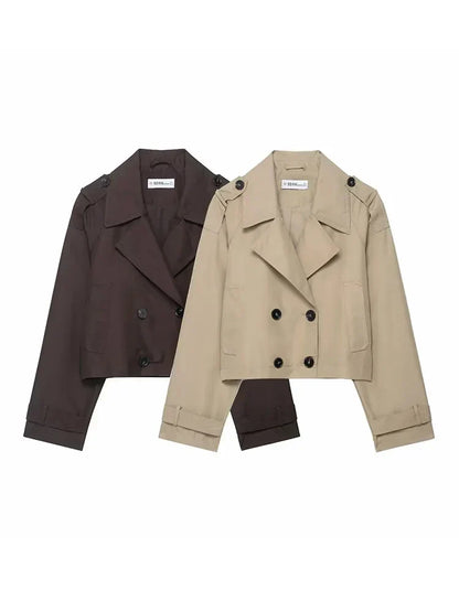 Adélie - Elegante Trenchcoat per Donne | Doppiopetto e Tasche Pratiche