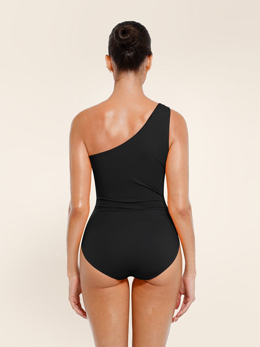 Costume da bagno asimmetrico con cut-out – Modellante & Elegante look a spalla unica per donne