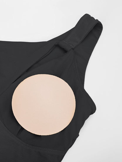 Costume da bagno asimmetrico con cut-out – Modellante & Elegante look a spalla unica per donne