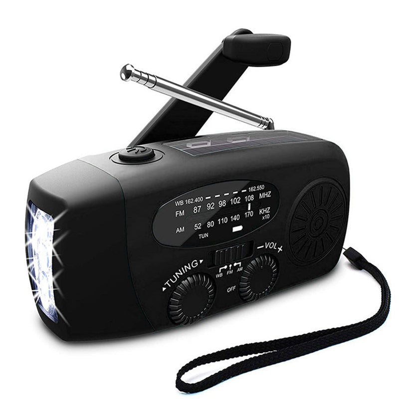 Vivacis - Radio di emergenza autosufficiente – Manovella, Solare, Torcia & Powerbank – Radio FM/AM, Indispensabile per Catastrofi e Emergenze