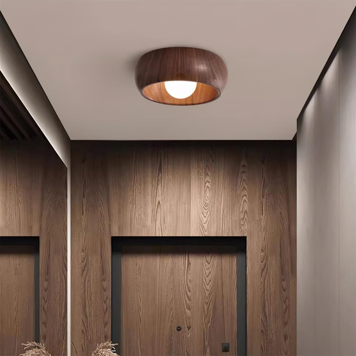 LigneNature - Lampada da soffitto moderna minimalista effetto legno