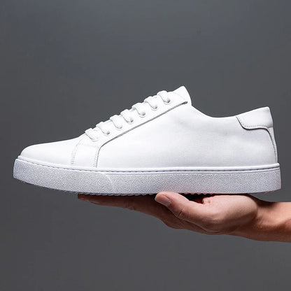 Sneaker in pelle da uomo moderne con suola bianca – Scarpe casual eleganti per il quotidiano e il business