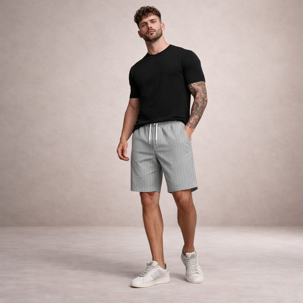 Pantaloni corti estivi casual per uomo con coulisse – Pantaloni leggeri per il tempo libero traspiranti e comodi