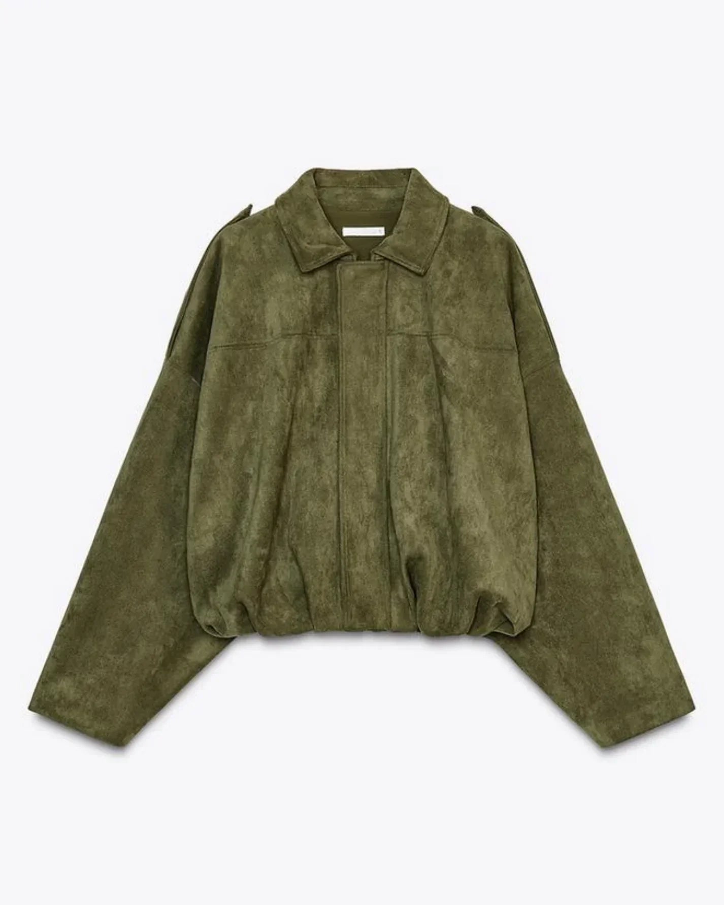 Esméline - Elegante Giacca Primaverile Oversize in Ecopelle e Pelle Sintetica con Collo e Zip per Donne