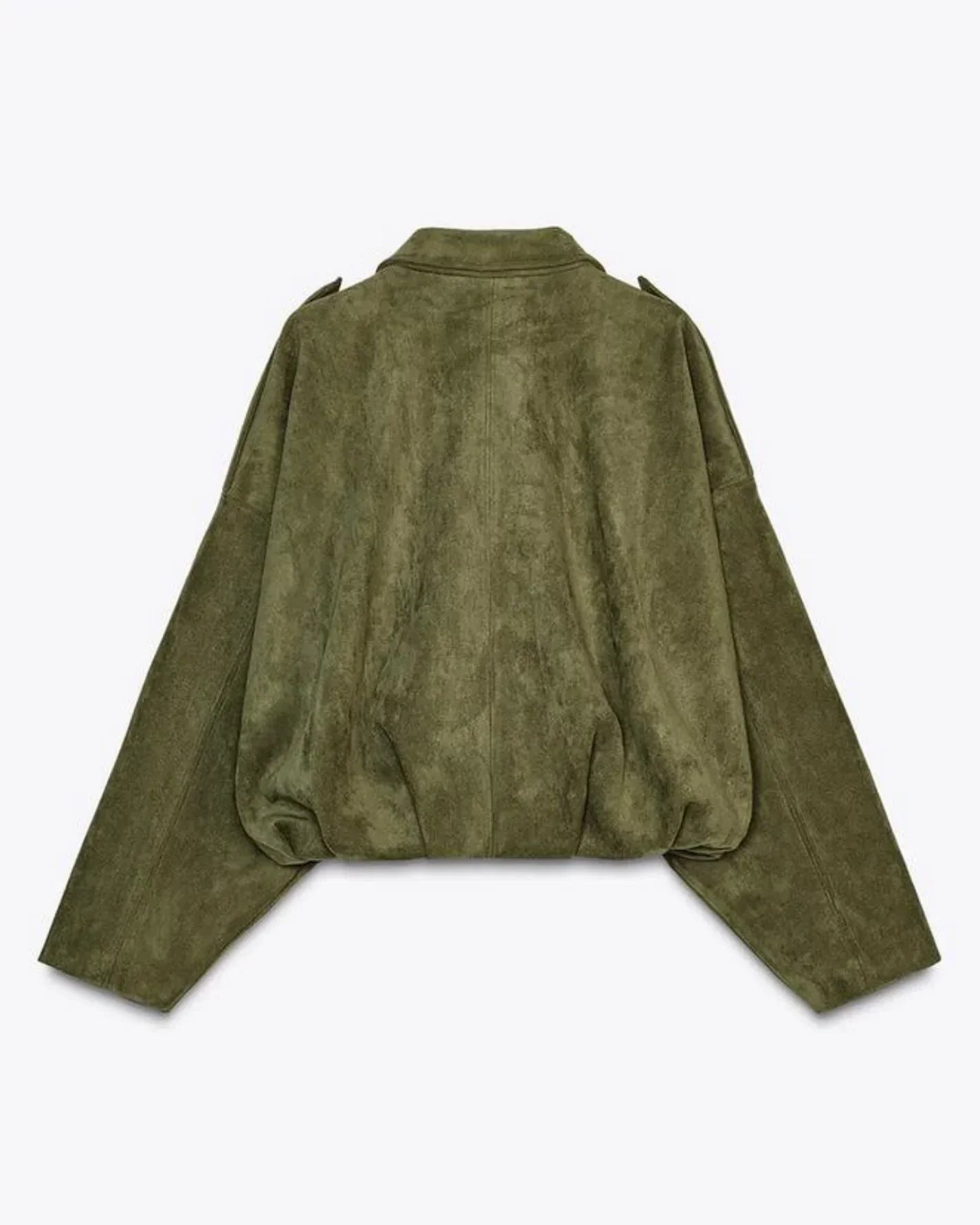 Esméline - Elegante Giacca Primaverile Oversize in Ecopelle e Pelle Sintetica con Collo e Zip per Donne