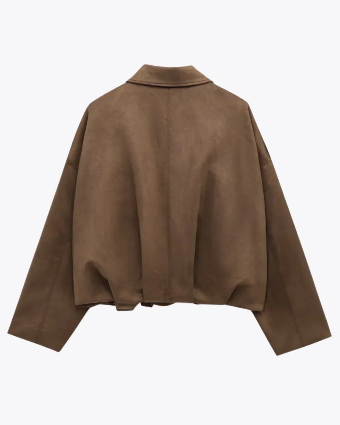 Esméline - Elegante Giacca Primaverile Oversize in Ecopelle e Pelle Sintetica con Collo e Zip per Donne