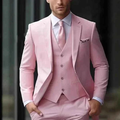 Completo da Uomo 3 Pezzi di Lusso – Elegante Abito Slim Fit per Matrimonio e Affari