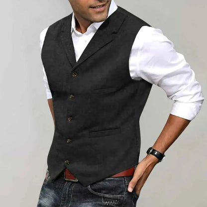 Gilet Vintage da Uomo Slim Fit – Elegante Gilet da Business e Tempo Libero