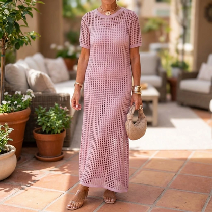 Abito estivo leggero in maglia per donne – Maxi abito arioso con caduta elegante