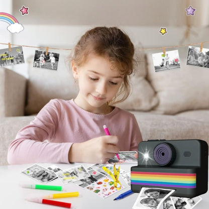 Photivie - Macchina fotografica istantanea per bambini + 3 rotoli di foto