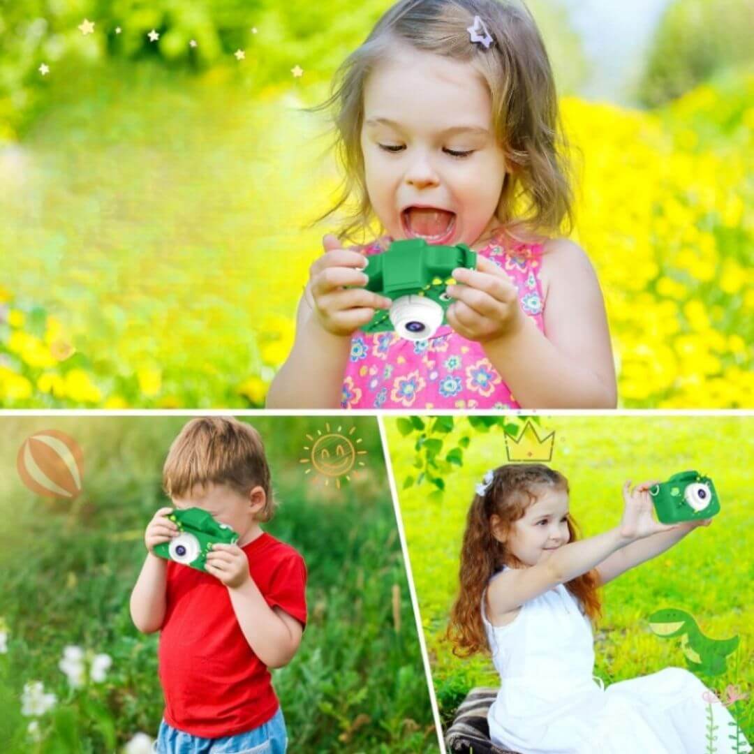 Clicivie - Macchina fotografica digitale per bambini a forma di un carino dinosauro