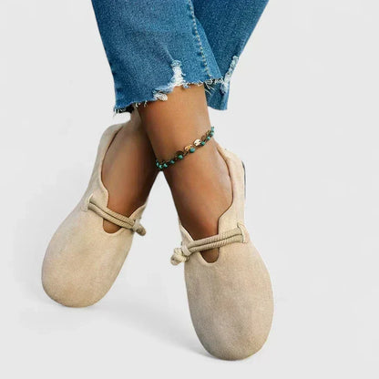 Scarpe Ballerina Comode per Donna – Flats Slip-On Morbidi con Decorazione a Lacci