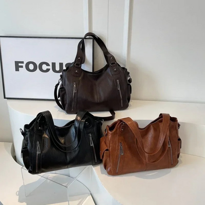 Ambrilys - Grande Shopper Classico in Pelle Vegana per Donne