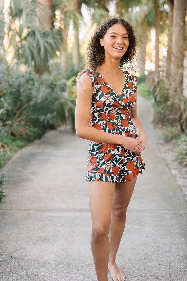 Costume intero modellante con pantaloni integrati per donne – Comodo per spiaggia e tempo libero
