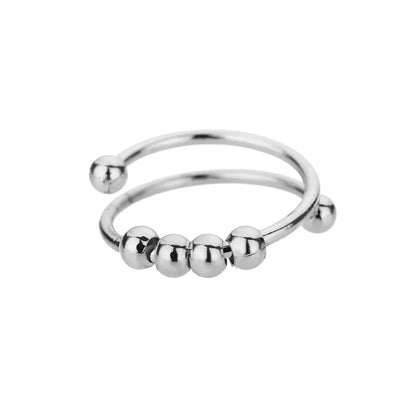Anello a sfera minimalista per donne – Anello d'oro regolabile dal design moderno