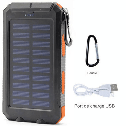 SolaMax - Batteria Solare 10 000 mAh – Impermeabile e Resistente agli Urti – Ricaricabile tramite Sole