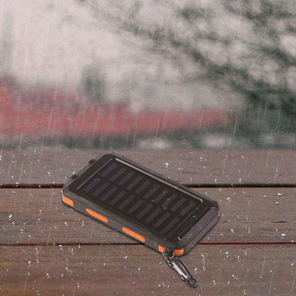 SolaMax - Batteria Solare 10 000 mAh – Impermeabile e Resistente agli Urti – Ricaricabile tramite Sole