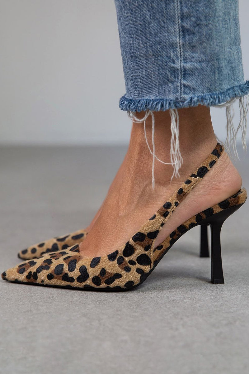 Eleganti décolleté Leo Slingback per donne con punta affusolata e tacco snello