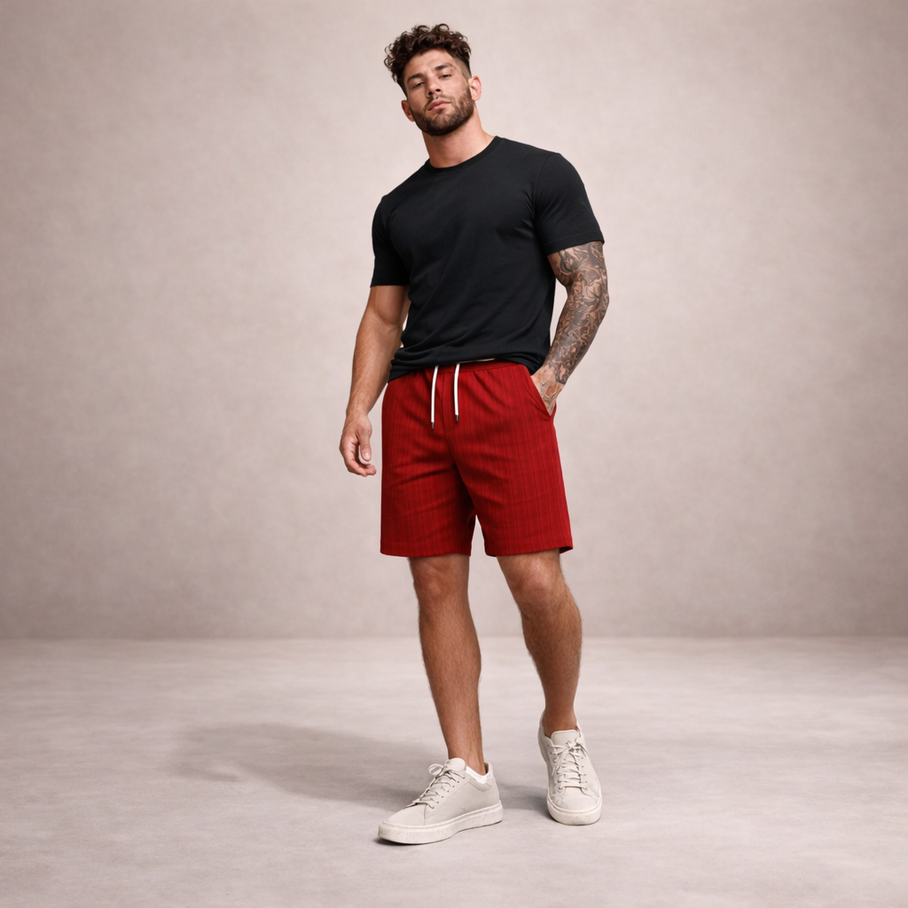 Pantaloni corti estivi casual per uomo con coulisse – Pantaloni leggeri per il tempo libero traspiranti e comodi