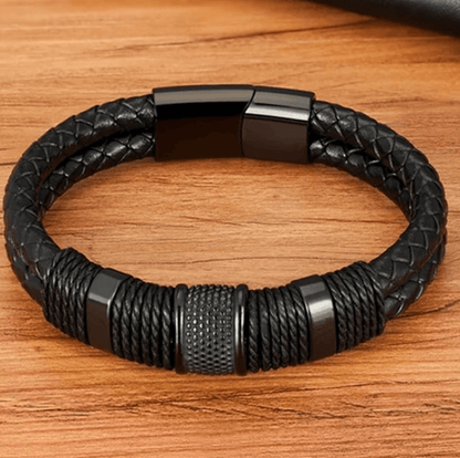 Bravura - Bracciale in pelle intrecciata