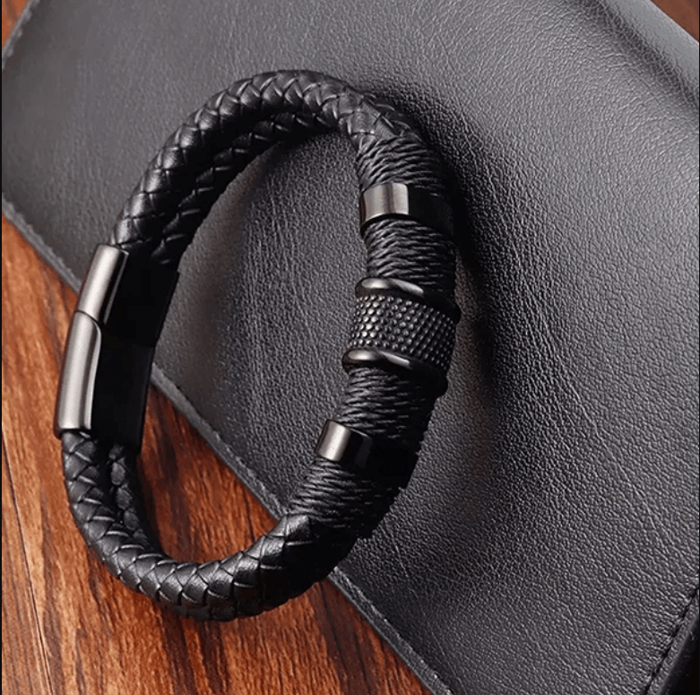 Bravura - Bracciale in pelle intrecciata