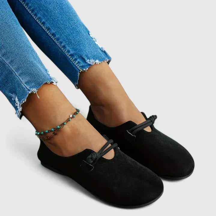 Scarpe Ballerina Comode per Donna – Flats Slip-On Morbidi con Decorazione a Lacci