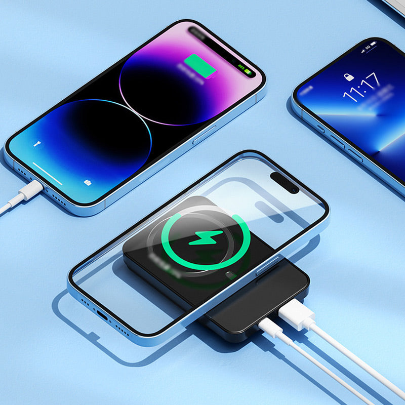 Powerbank magnetica con ricarica rapida da 22,5W – Batteria da 10.000mAh con display LED per iPhone e Android