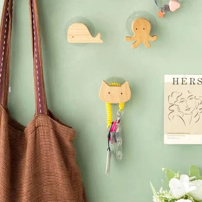 BoisMalin - Ganci a muro giocosi in legno con motivi animali