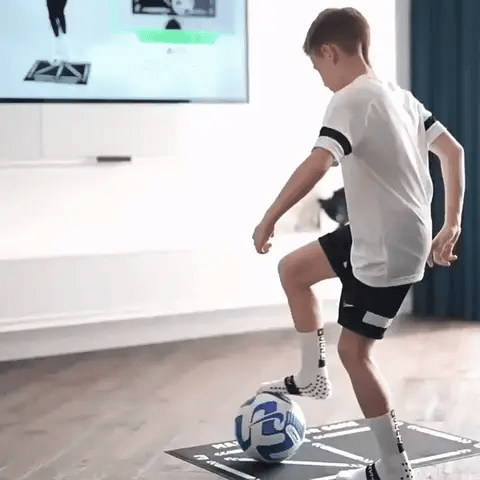 Trainix - Tappeto da allenamento professionale per calcio e programma di allenamento video interattivo