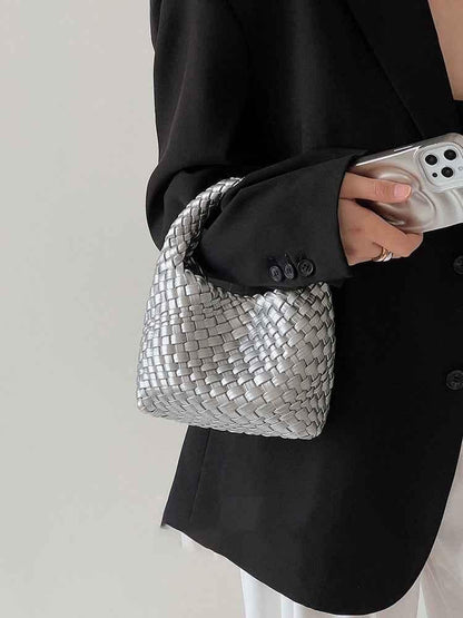 Mini borsa a spalla intrecciata per donne – Elegante borsa a tracolla dallo stile moderno